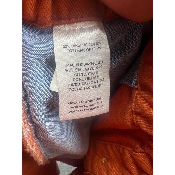 Toad & Co Skirt Women's Small Orange Button Up Drawstring Pockets Straight - Picture 8 of 8